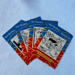 Vintage 1950’s Aunt Martha’s Hot Iron Transfers New -Set of Four